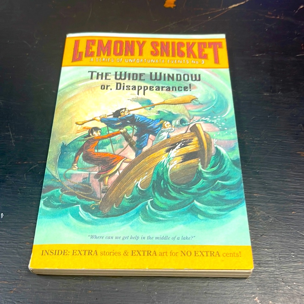 Lemony Snicket A Series of Unfortunate Events The Wide Window paperback book